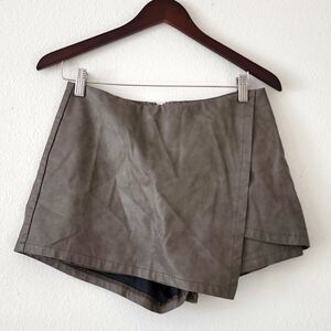 SHE + SKY faux leather Front skirt Back Short Summer